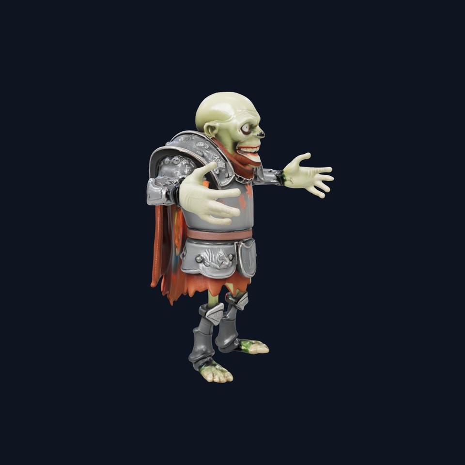 Zombie Knight Character Model  Rigged and Animated